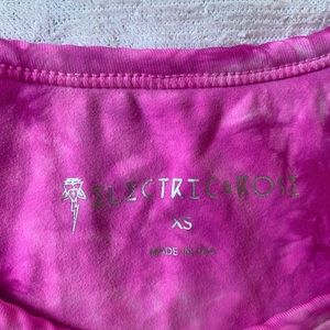 Electric and rose sports bra